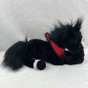 Wells Fargo Al the Black Plush Horse with Red Harness 17”
